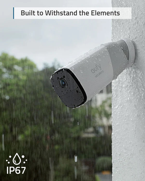 EufyCam 2 Pro Wireless Security Camera - 2K HD, IP65 Weatherproof, 365-Day Battery Life for Home & Business Surveillance | Indoor/Outdoor Use
