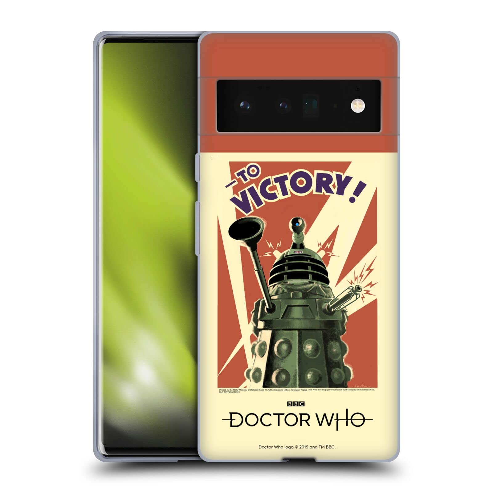 Doctor Who Dalek Victory Classic Glitch Soft Gel Case for Google Pixel 6 Pro - Officially Licensed by Head Case Designs | Perfect for Sci-Fi Fans & Phone Protection