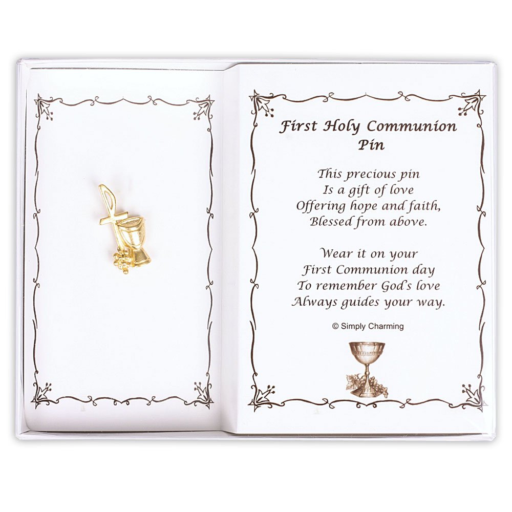 First Holy Communion Pin - Religious Jewelry Gift Set for Girls & Boys - Perfect for Church, Baptism & Special Occasions