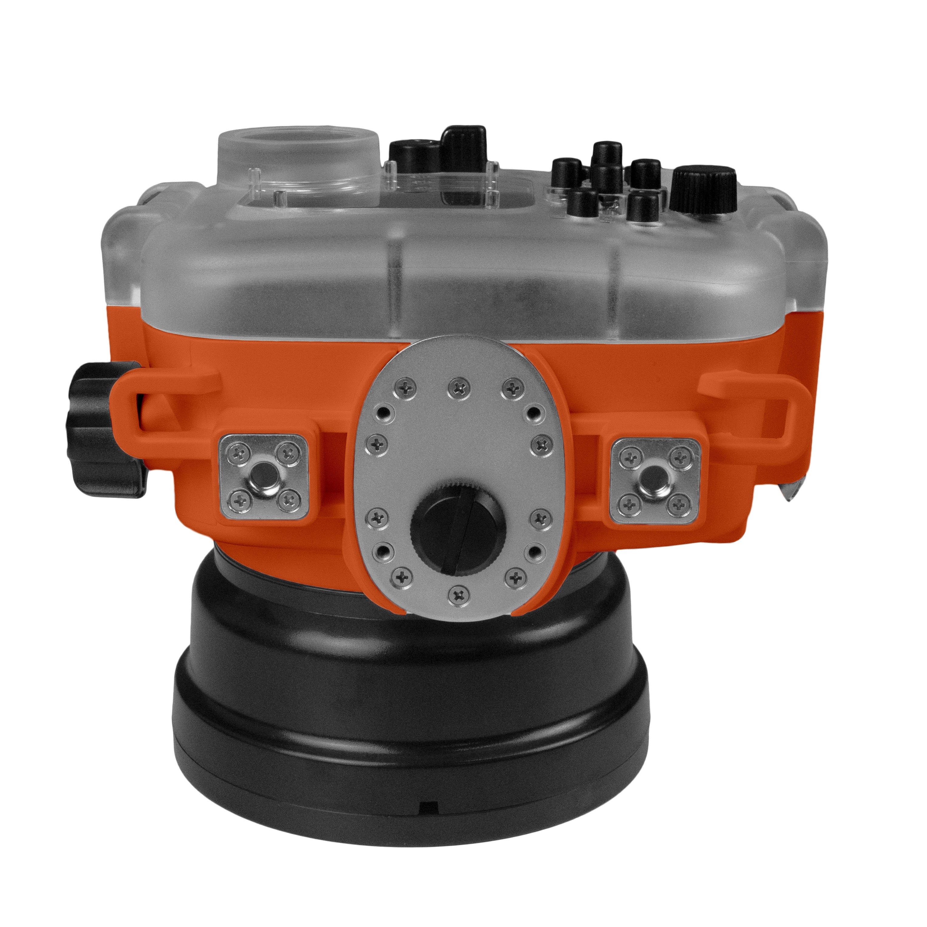 Waterproof Housing for Sony RX1xx Series - 60M/195FT Depth Rating, Pistol Grip & 6 Dry Dome Port (Orange) - Ideal for Underwater Photography, Scuba Diving, and Marine Exploration