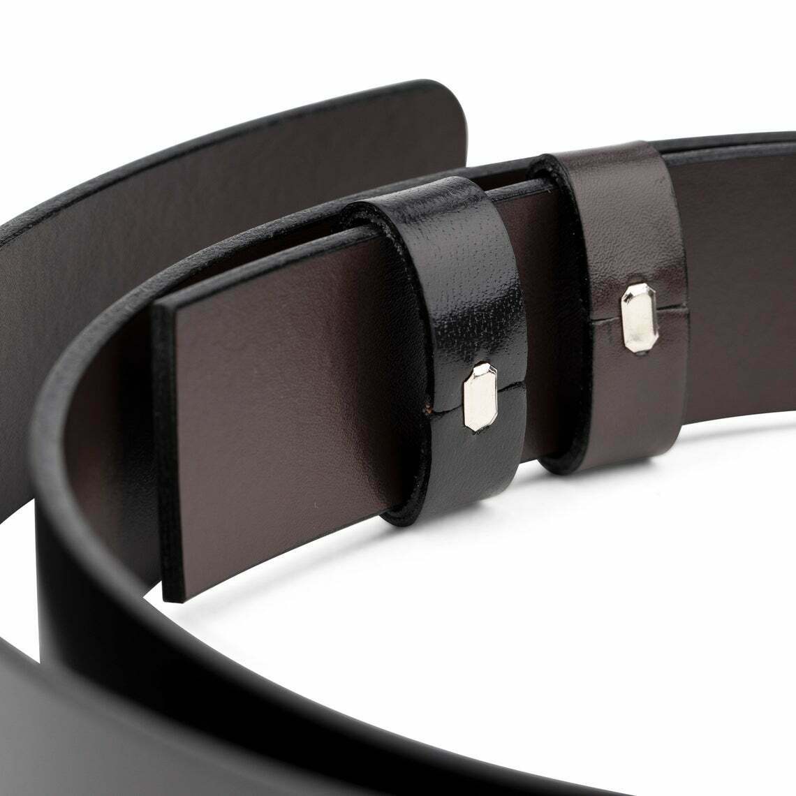 Reversible Leather Belt for Men - 35mm Black & Brown Strap - Fits Montblanc Belts (1 3/8