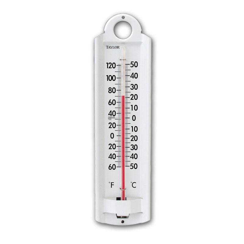 8.875 x 2.25 Inch Large Wall Thermometer - Indoor/Outdoor Temperature Gauge for Home, Office, Garden, and Greenhouse Use