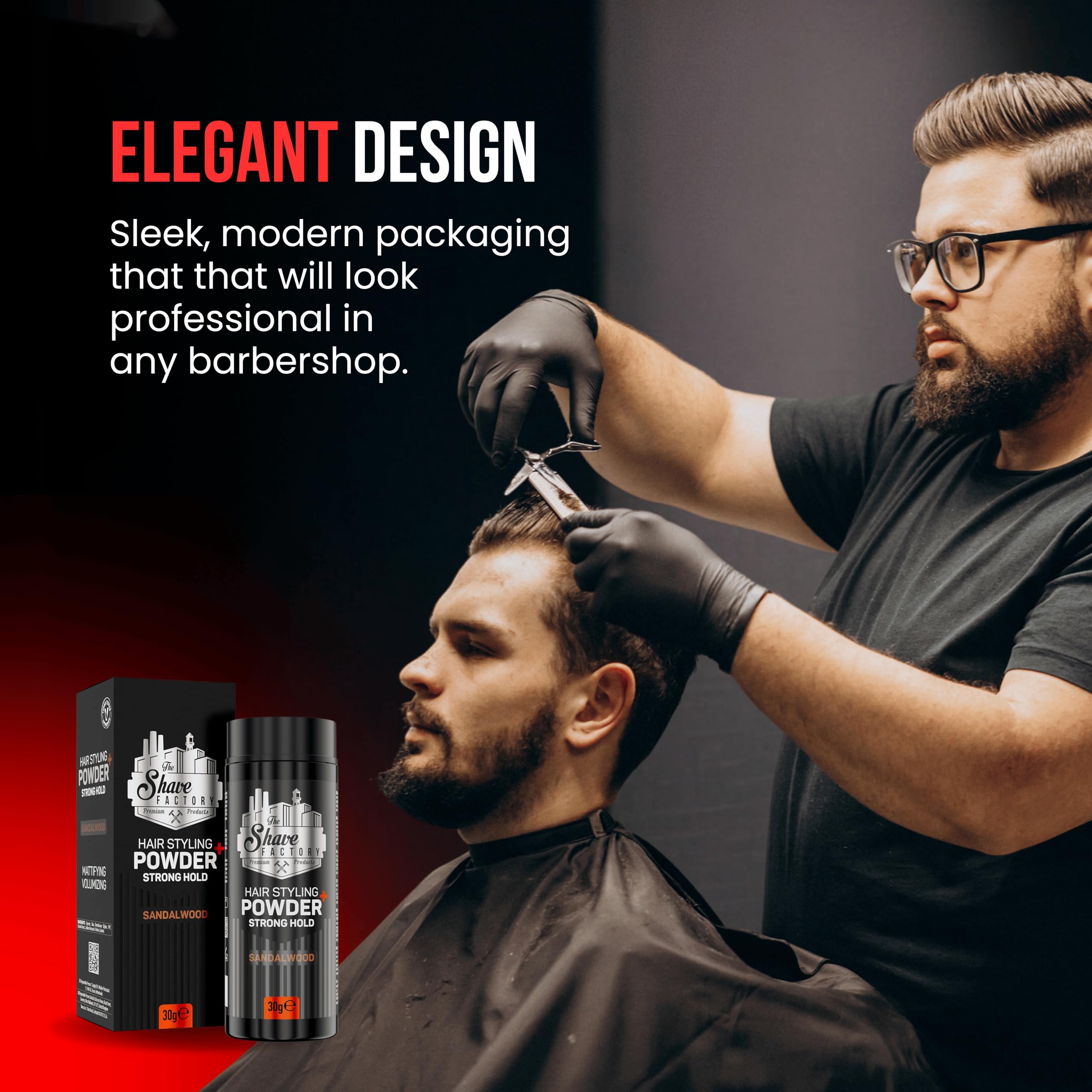 Premium Sandalwood Hair Styling Powder (30g) - Volumizing & Mattifying Powder Wax for Men | Strong Hold, Flexible & Long-Lasting Styling | Perfect for Textured Hairstyles, Pompadours & Everyday Looks