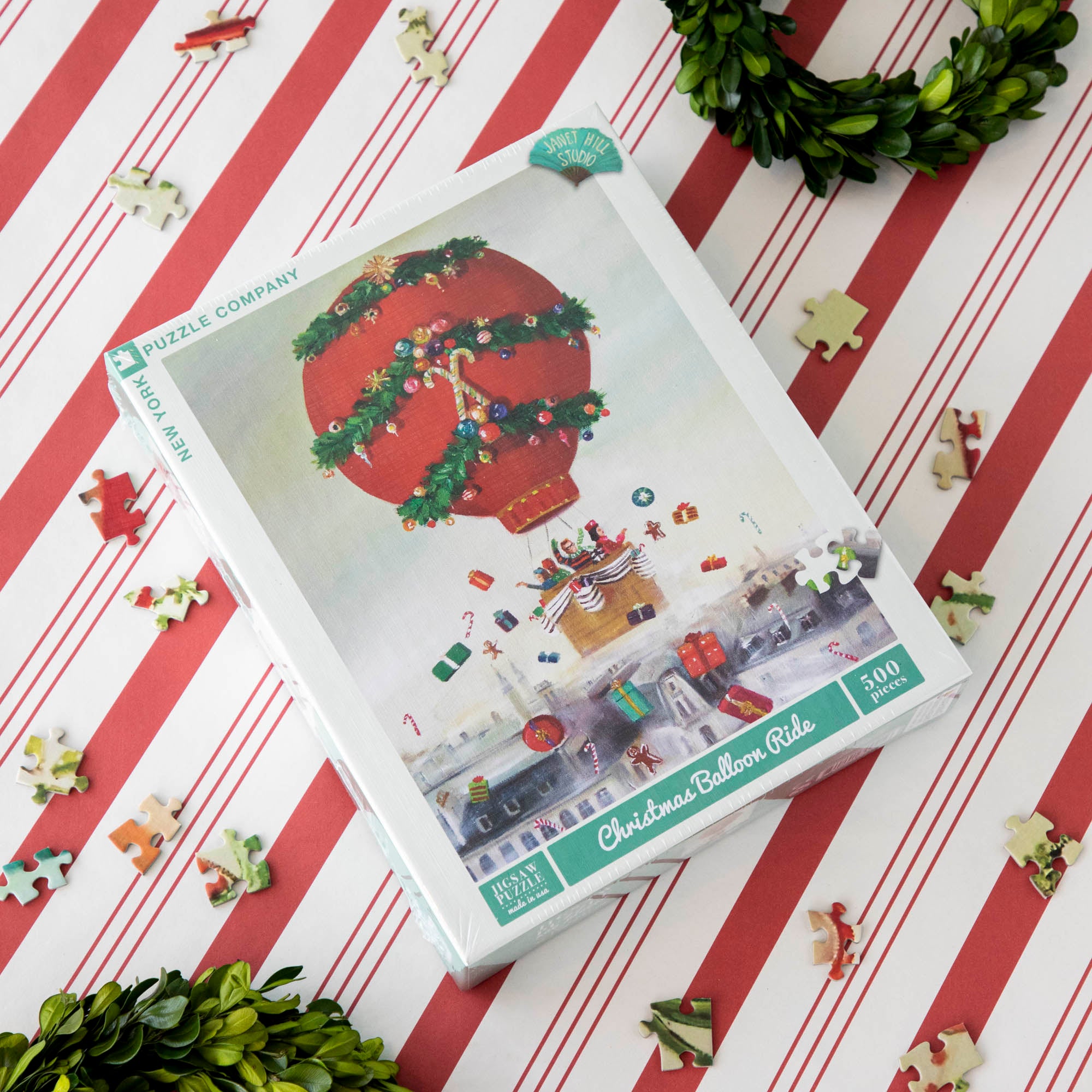 Christmas Balloon Ride Puzzle - Holiday Jigsaw Puzzle for Adults & Kids - Perfect for Family Game Night & Christmas Party Activities