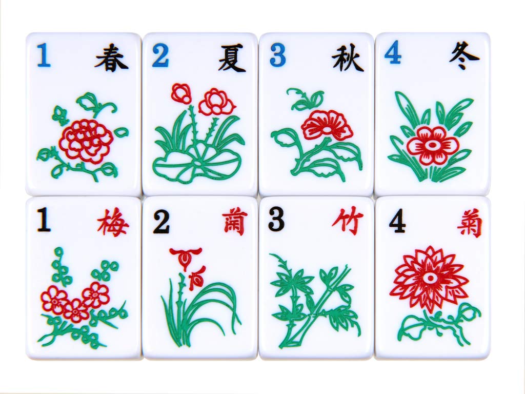 Linda Li American Mah Jongg Tile Set – The Artisan Collection – 166 White Engraved Tiles for Game Night, Family Gatherings & Traditional Chinese Game Enthusiasts