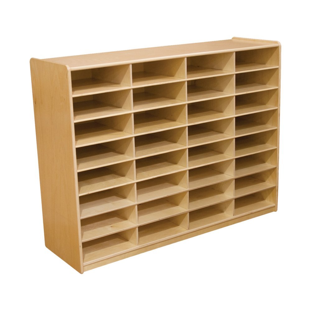 Wooden Letter Tray Storage Organizer - 32 Compartment 3-Inch Desktop File Organizer for Office, School & Home | Perfect for Mail, Documents, Bills & Paperwork Organization