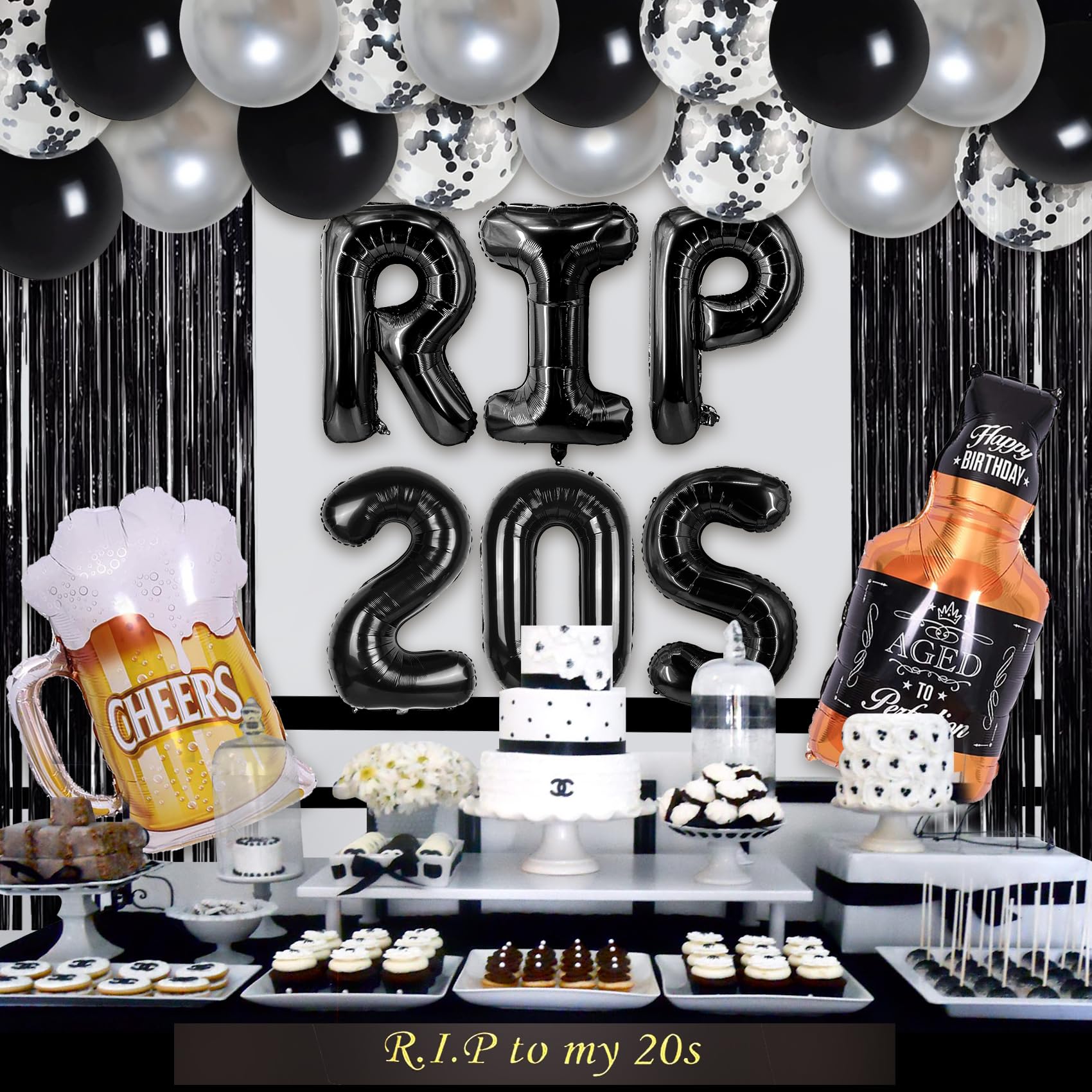 Funny 30th Birthday Decorations - RIP 20s Balloon Set for Women & Men - Death to My 20s Party Supplies - Perfect for 30th Birthday Parties, Milestone Celebrations & Funny Adult Birthday Themes