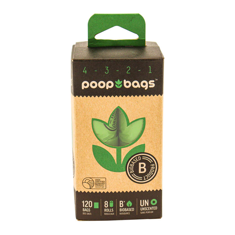 120 Scented Dog Poop Bags - 8 Rolls with 15 Bags Each | Biodegradable & Leak-Proof | Perfect for Walking, Hiking & Travel with Your Pet