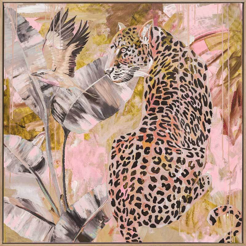 Pink Canvas Art Print - Romantic Distant Longing Wall Decor for Bedroom, Living Room & Office | Handmade Painting for Home Aesthetic