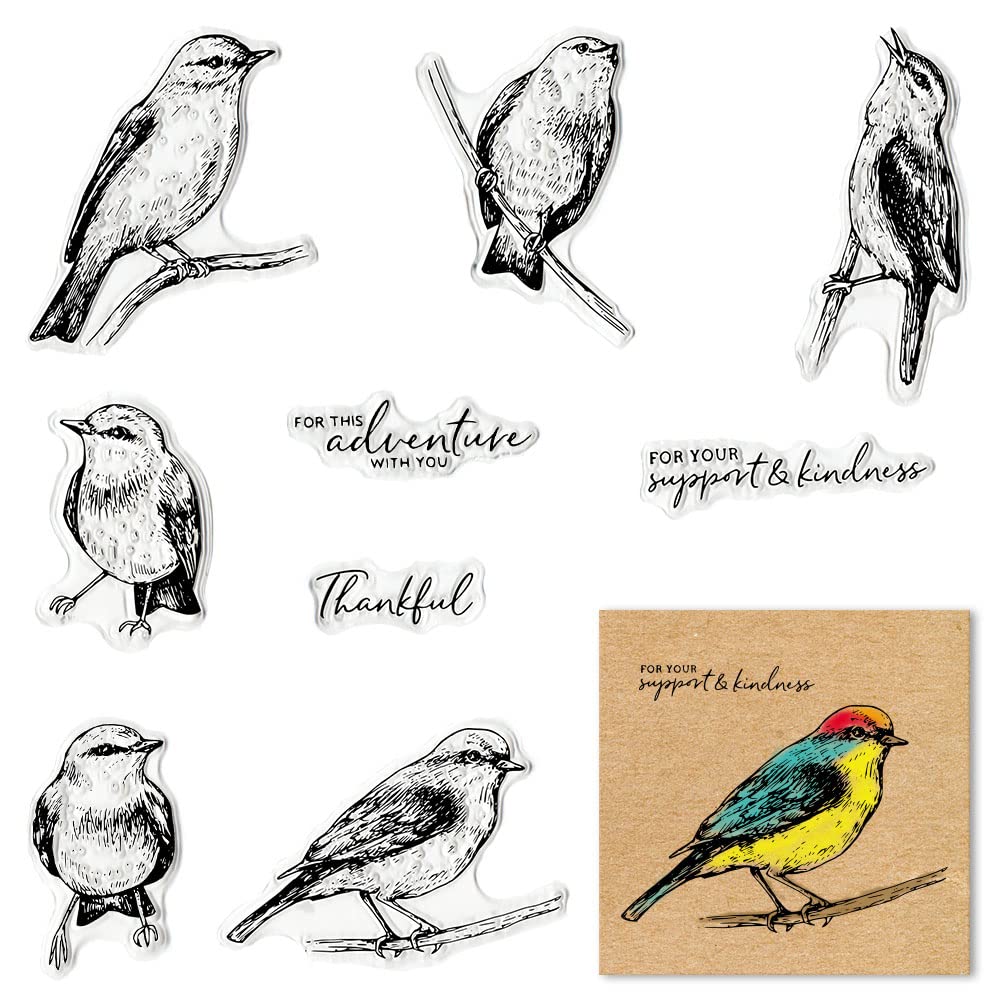 Clear Rubber Stamps for Card Making - Spring Blessing Words Transparent Stamps | DIY Scrapbook, Bullet Journal & Handmade Crafts Decoration | Perfect for Greeting Cards, Notebooks & Spring-Themed Projects