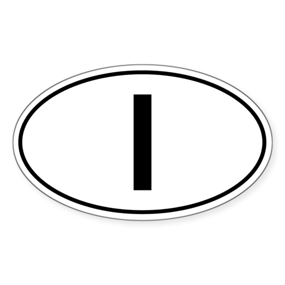 Italian Oval Car Sticker - I Love Italy Euro Oval Bumper Decal for Cars, Trucks & Windows | Perfect for Italian Pride, Travel Enthusiasts & Soccer Fans