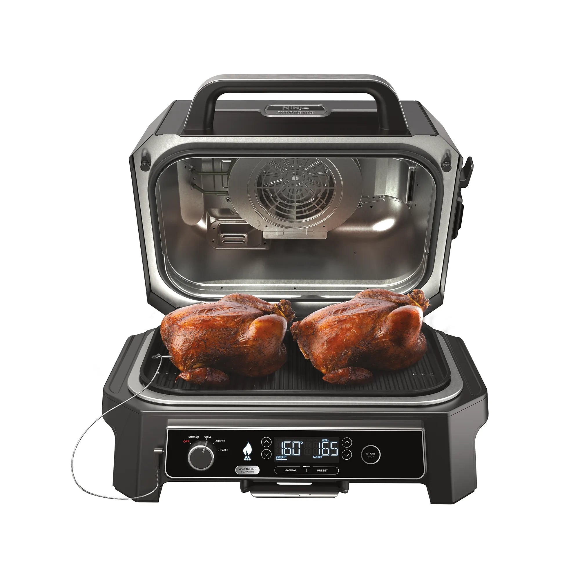 Ninja Woodfire Pro XL Outdoor Electric BBQ Grill & Smoker - Portable Grill for Backyard, Camping & Tailgating - Perfect for Smoking, Grilling & Roasting