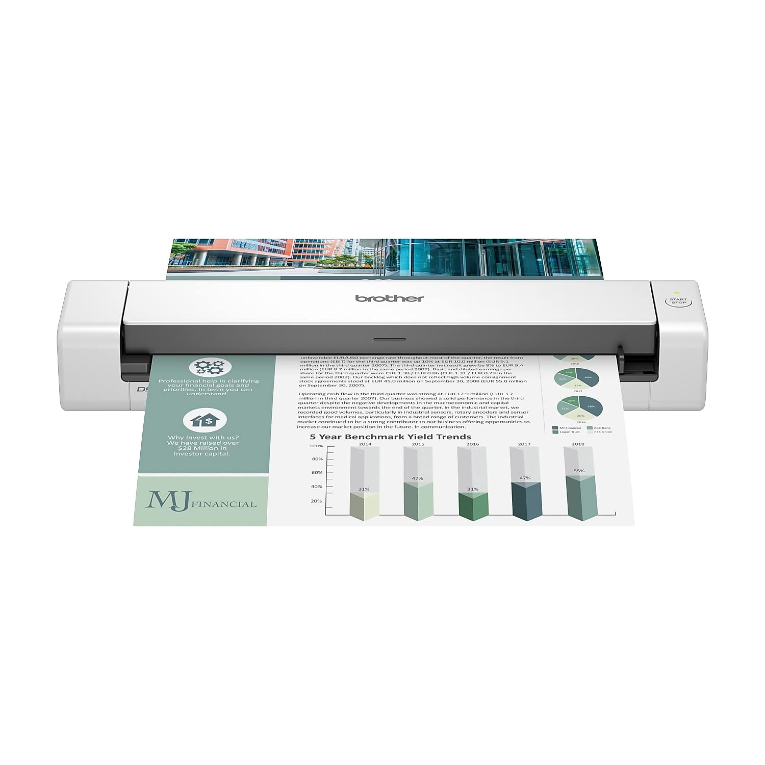 Brother DS-740D Duplex Compact Mobile Document Scanner - Fast, Portable Scanning for Home Office, Business & Travel | Scan Receipts, Contracts & Photos On-The-Go