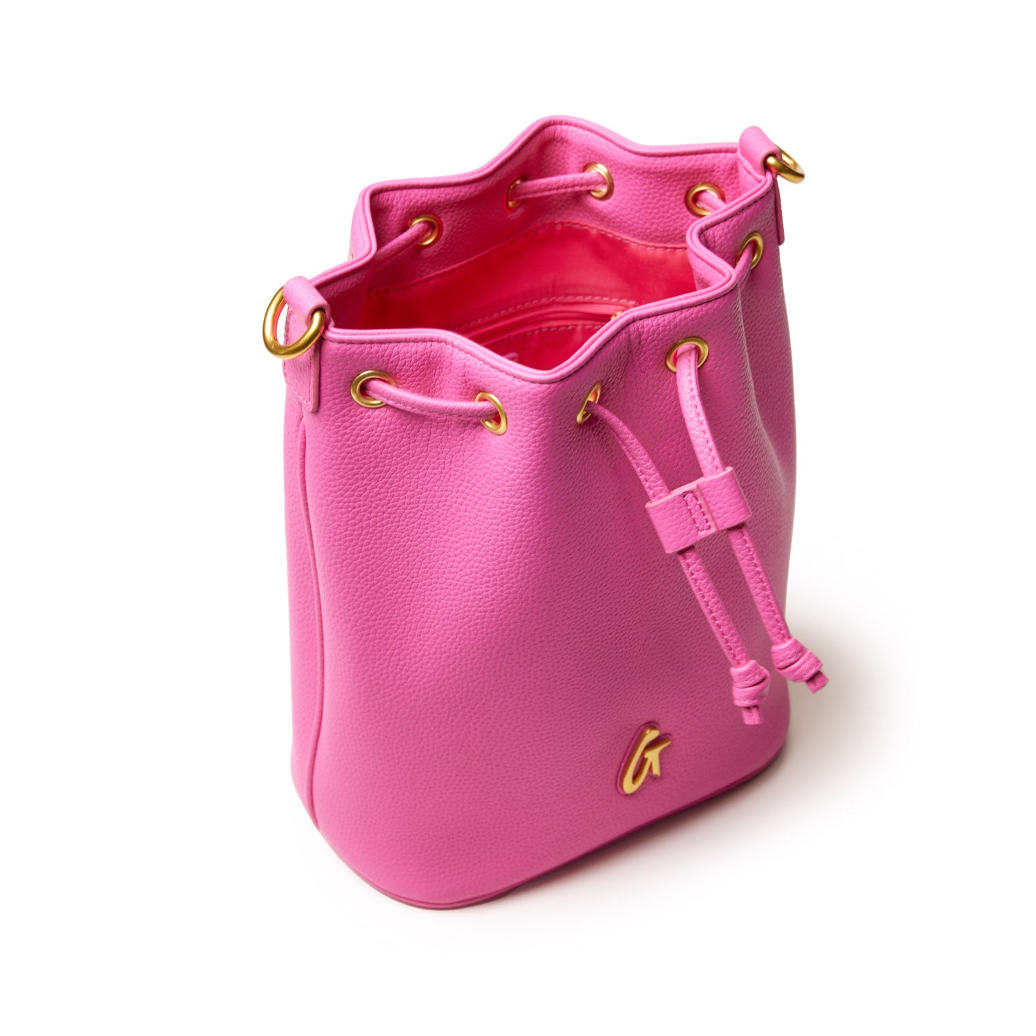 Stylish Medium Pebble Bucket Bag in Hot Pink - Trendy Crossbody Purse for Women, Perfect for Shopping, Travel & Everyday Use