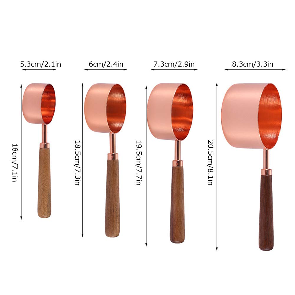 Premium Rose Gold Measuring Cups and Spoons Set - Stainless Steel Kitchen Tools for Baking, Cooking, and Meal Prep | Perfect for Home Chefs, Bakers, and Food Enthusiasts