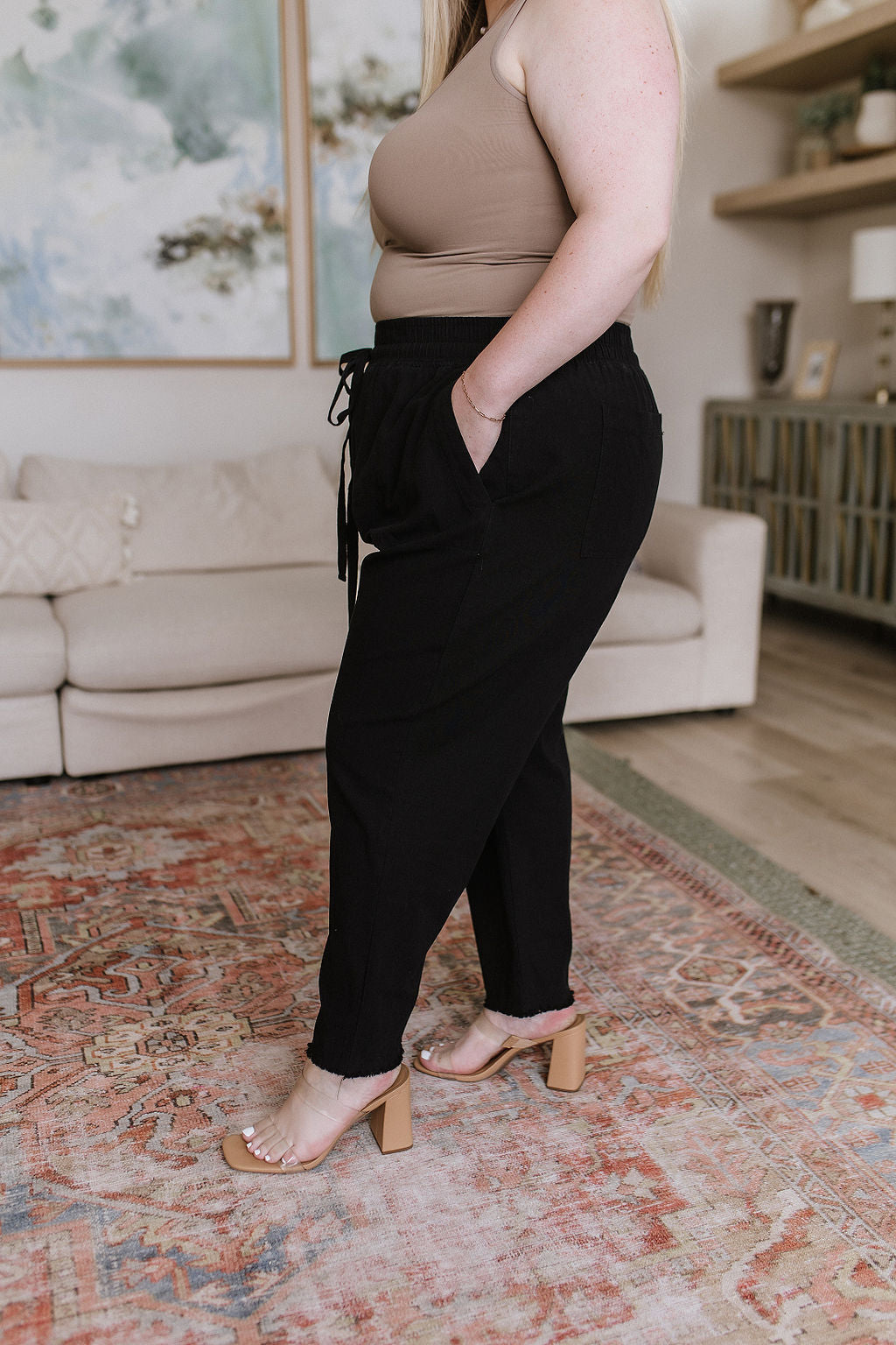 Love Me Dearly High Waisted Black Pants for Women - Slimming Tummy Control Work Pants for Office, Business Casual & Everyday Wear