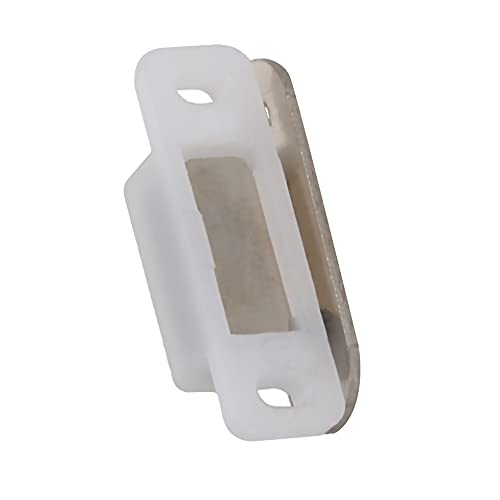 Heavy Duty Magnetic Press Latch - 26mm White Plastic Cabinet Door Catch (10 Pack) for Kitchen, Bathroom, Wardrobe & Closet - Secure Drawer & Cupboard Closures for Home Organization