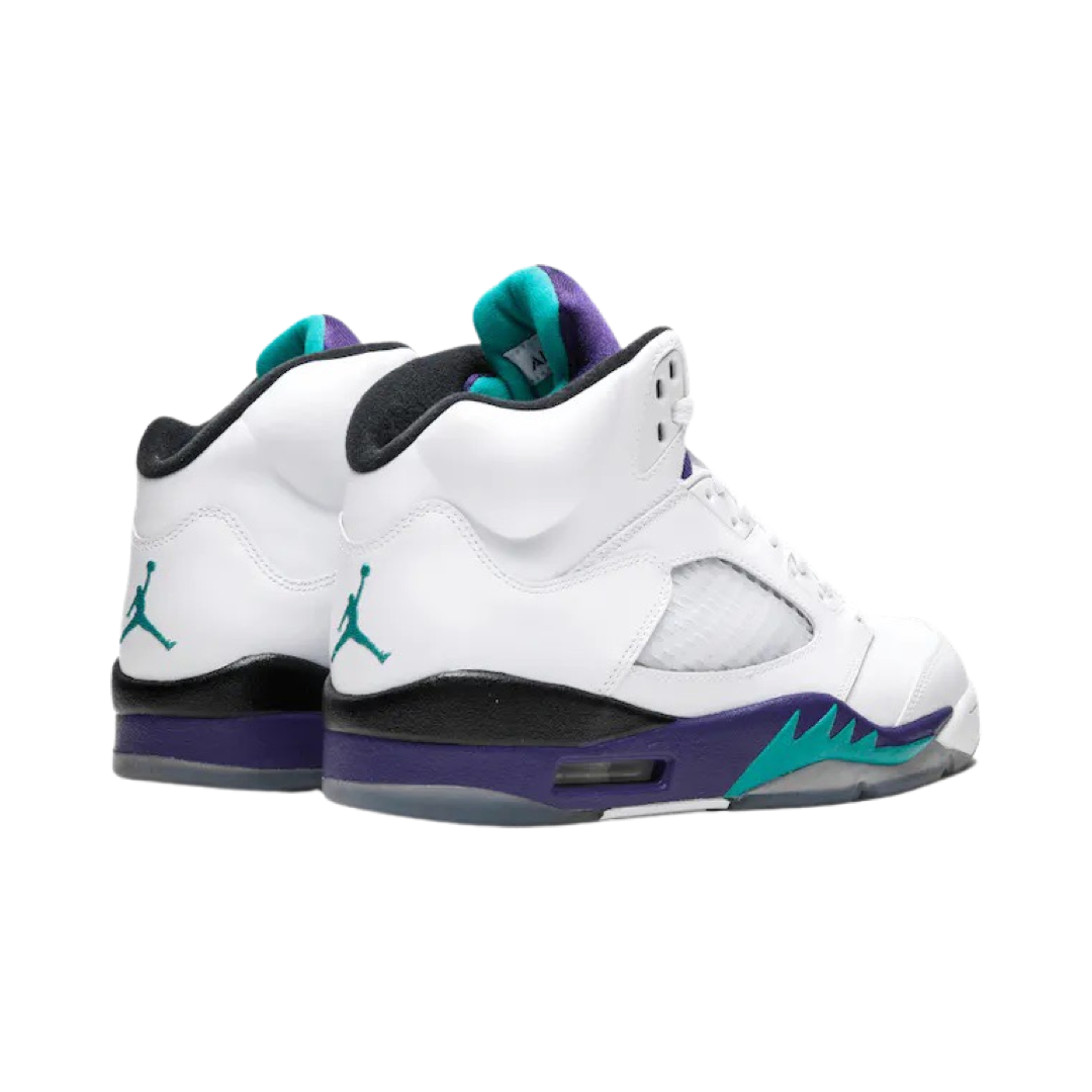 Air Jordan 5 Retro 'White Grape' 2013 Sneakers - Emerald Grape Ice Black Colorway - Men's Basketball Shoes for Casual Wear & Street Style Fashion