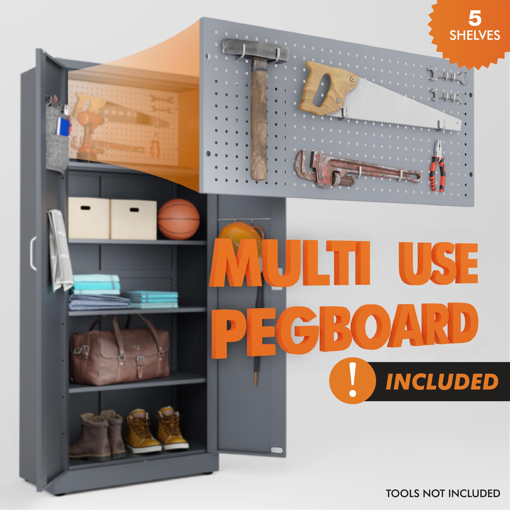 Heavy Duty Locking Metal Storage Cabinet - 71