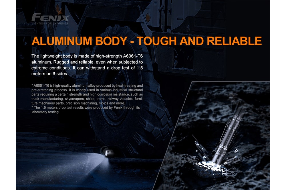 Fenix PD36 TAC Tactical Flashlight 3000 Lumens - Rechargeable LED Flashlight for Camping, Hiking, Emergency & Outdoor Adventures