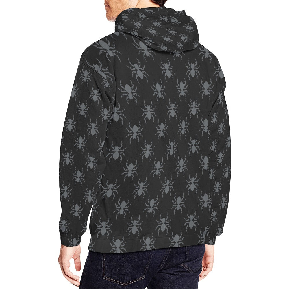 Gothic Spider Hoodie for Men & Women - Dark Aesthetic Gothic Fashion for Halloween & Cosplay - Perfect for Goth Lovers, Alternative Style & Spooky Events