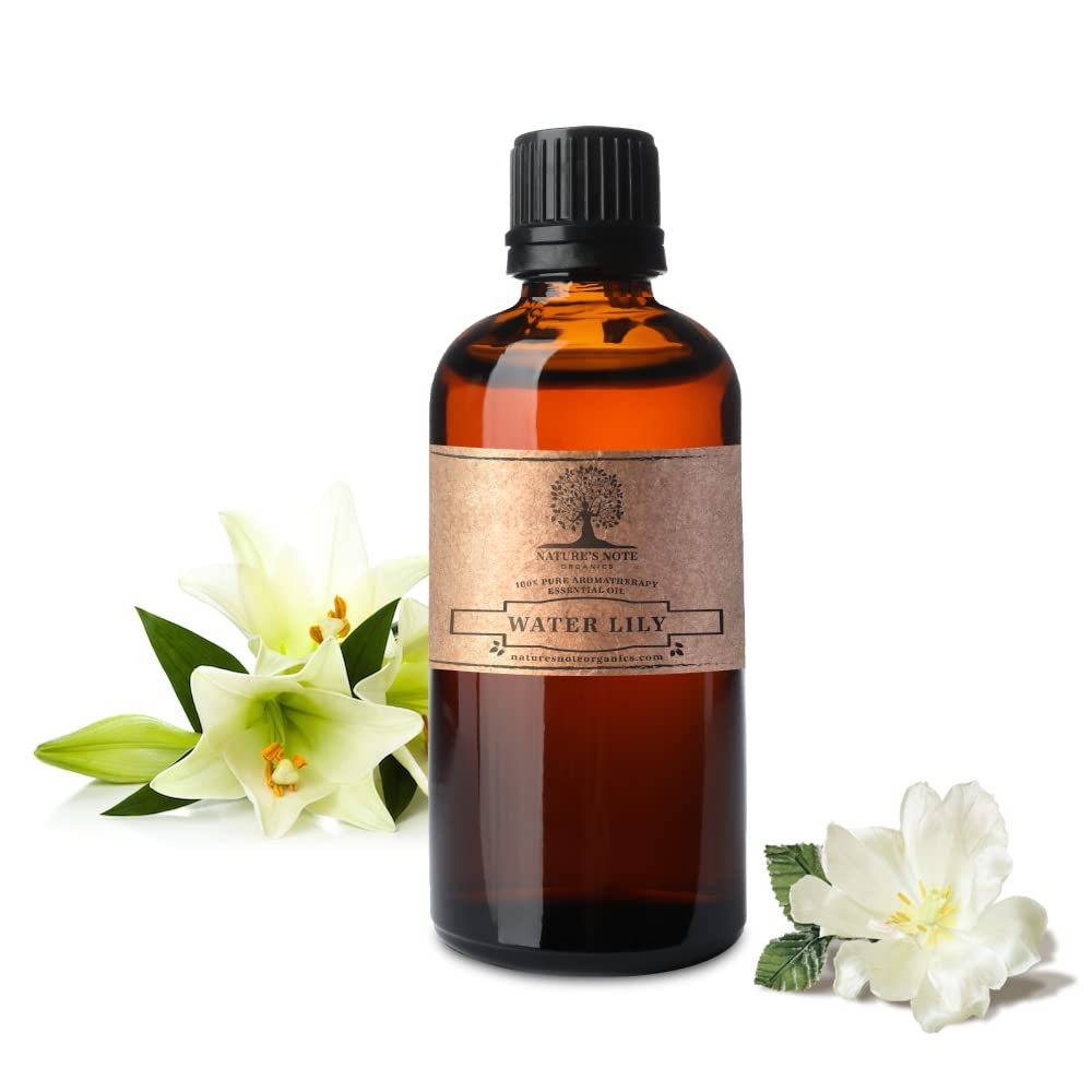 Nature's Note Organics 100% Pure Water Lily Essential Oil - 0.3 Fl Oz (10ml) - Aromatherapy, Relaxation & Skin Care - Perfect for Diffusers, Massage & Bath