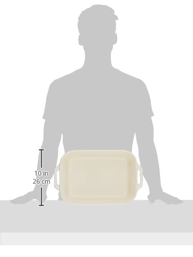 Staub 40511-887 Rectangular Ceramic Gratin Dish - Ivory, 13.4 x 9.4 inches (34 x 24 cm) - Oven & Microwave Safe - Perfect for Baking, Roasting & Serving Casseroles, Lasagna & Desserts