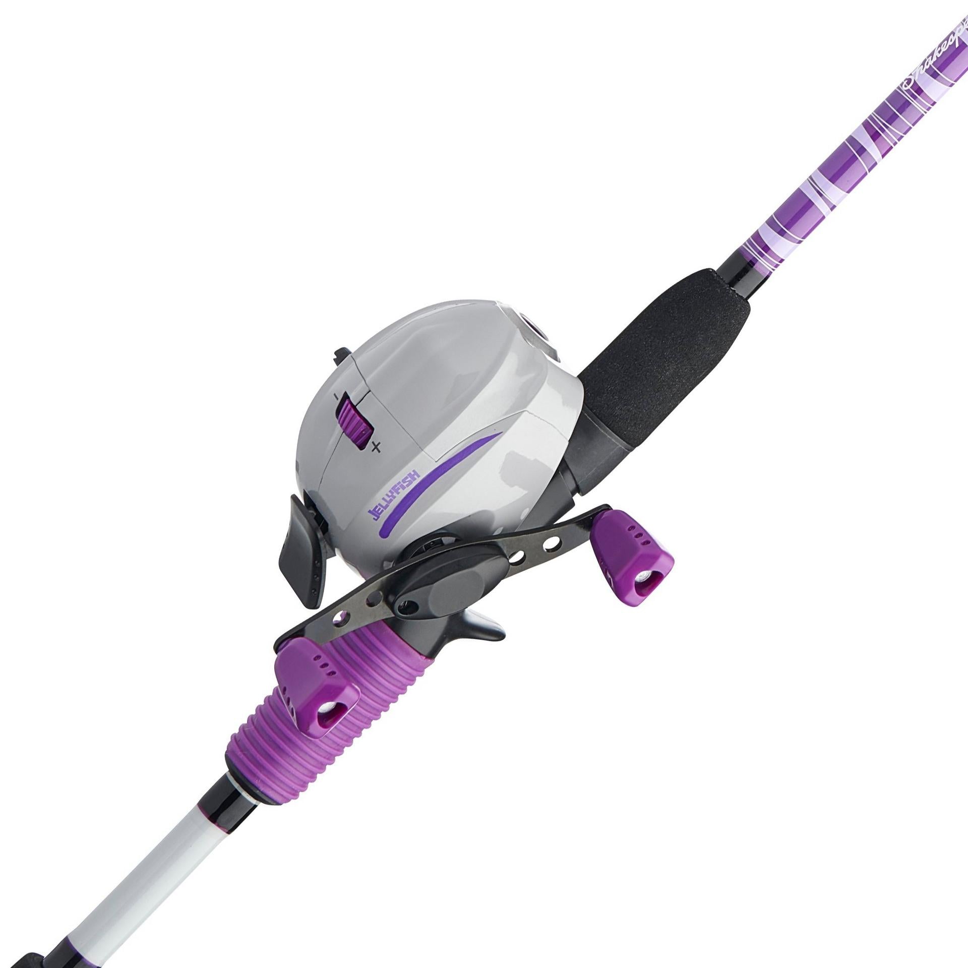 Jellyfish® Spincast Fishing Rod and Reel Combo - Lightweight Spinning Combo for Freshwater & Saltwater Fishing - Perfect for Beginners and Anglers - Ideal for Shore, Pier, and Boat Fishing