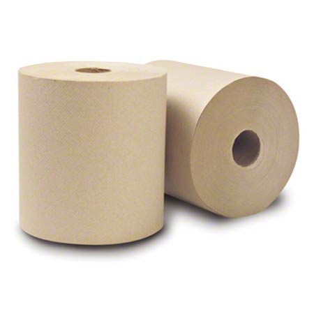 Premium 1-Ply Natural Hardwound Roll Towels - 8
