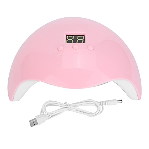 36W High Power UV LED Nail Lamp with 12 Light Beads - Dual Light Source Nail Polish Dryer for Gel Polish & Acrylic Nails (Includes USB Cable) - Perfect for Home Manicures & Professional Salon Use