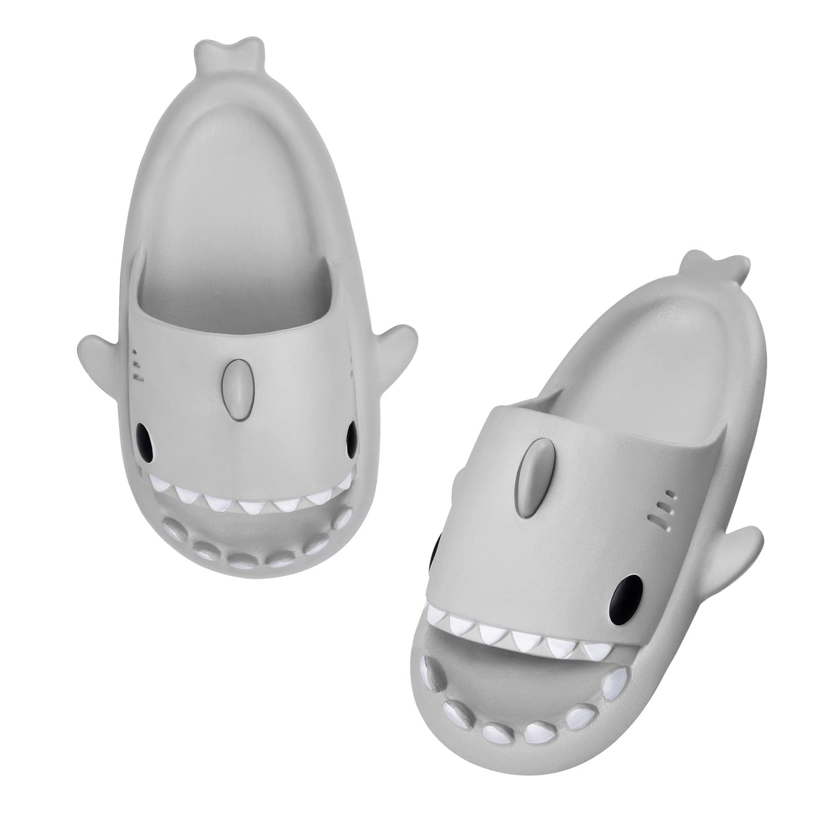 Hoomall Unisex Cute Shark Slides Slippers - Quick Drying Summer Non-Slip Open Toe Beach Sandals for Men & Women | Perfect for Pool, Beach, and Indoor Use