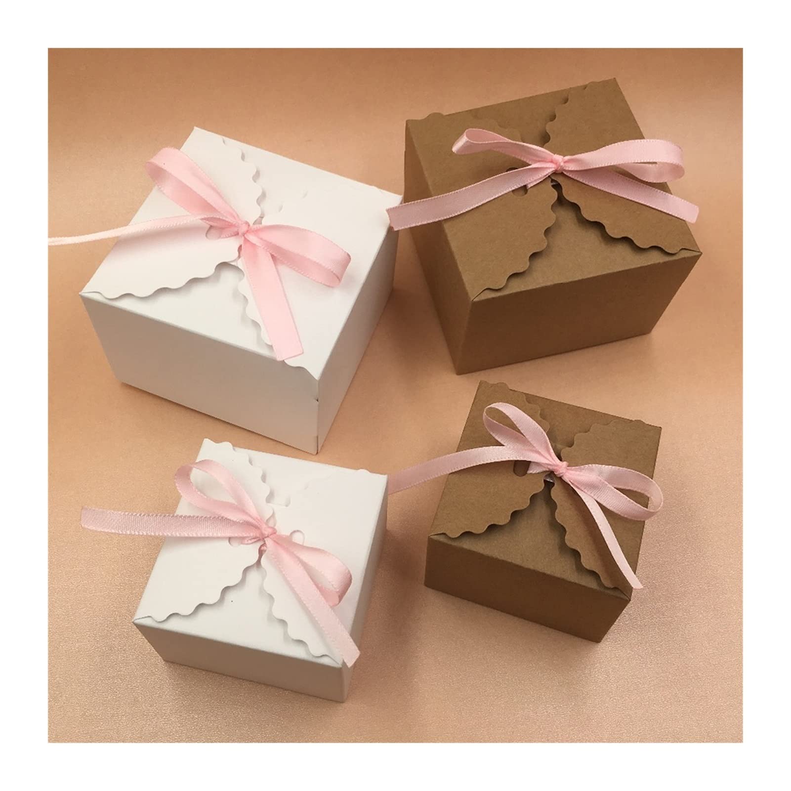30-Piece Set of Red Candy Gift Boxes 6.5x6.5x4.5cm - Perfect for Party Favors, Wedding Treats & Holiday Snack Packaging