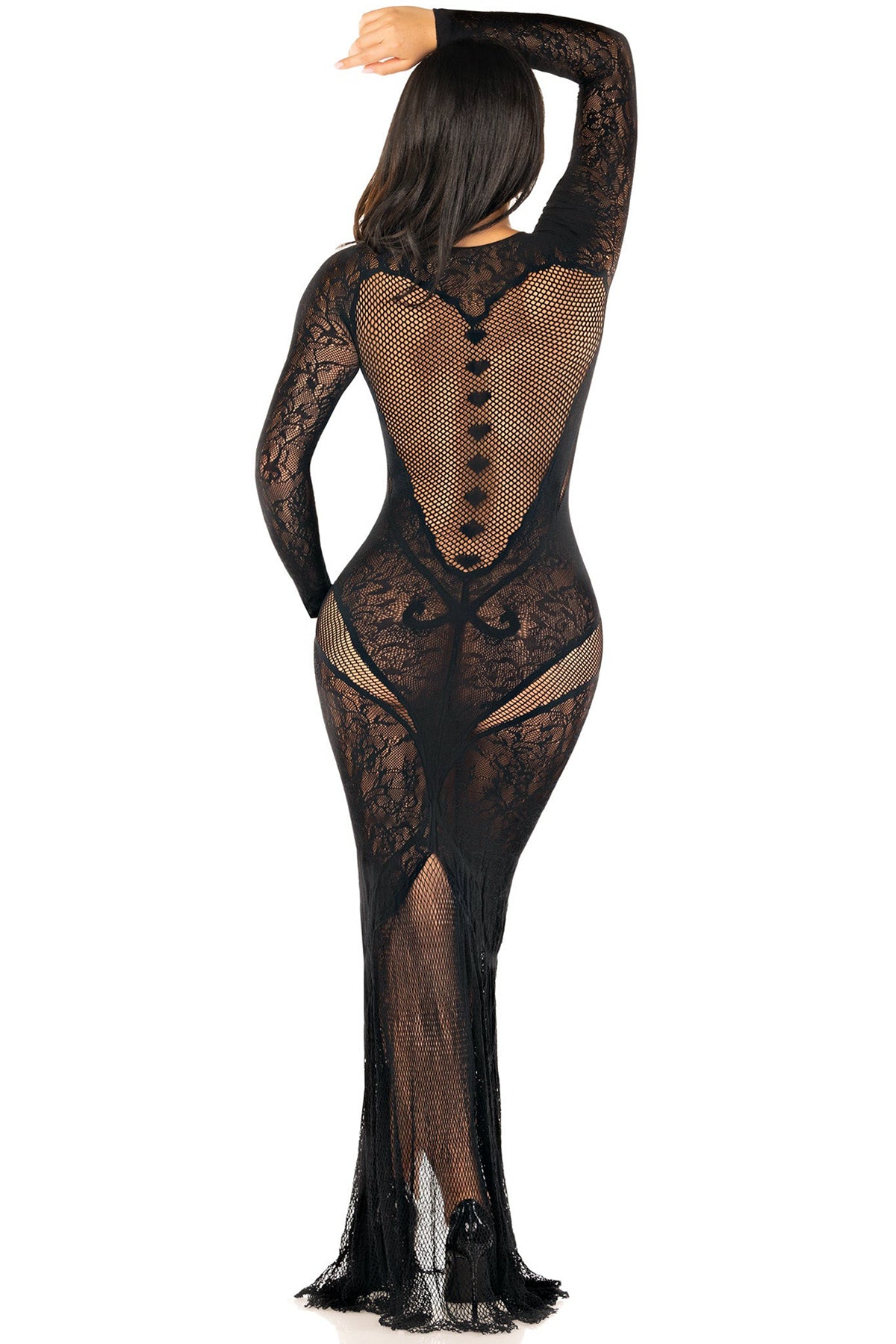 Elegant Lace Keyhole Heart Gown - Romantic Formal Dress for Prom, Wedding & Evening Events