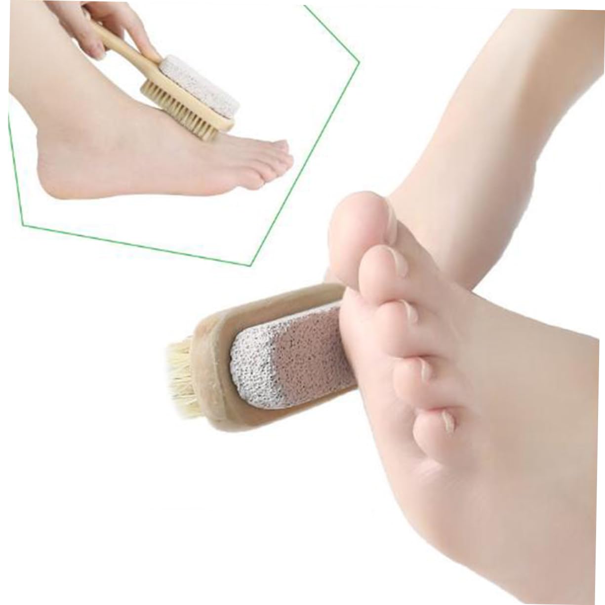 Healifty 2pcs Foot Brush - Double Sided Exfoliator & Dead Skin Remover for Pedicure & Foot Care at Home