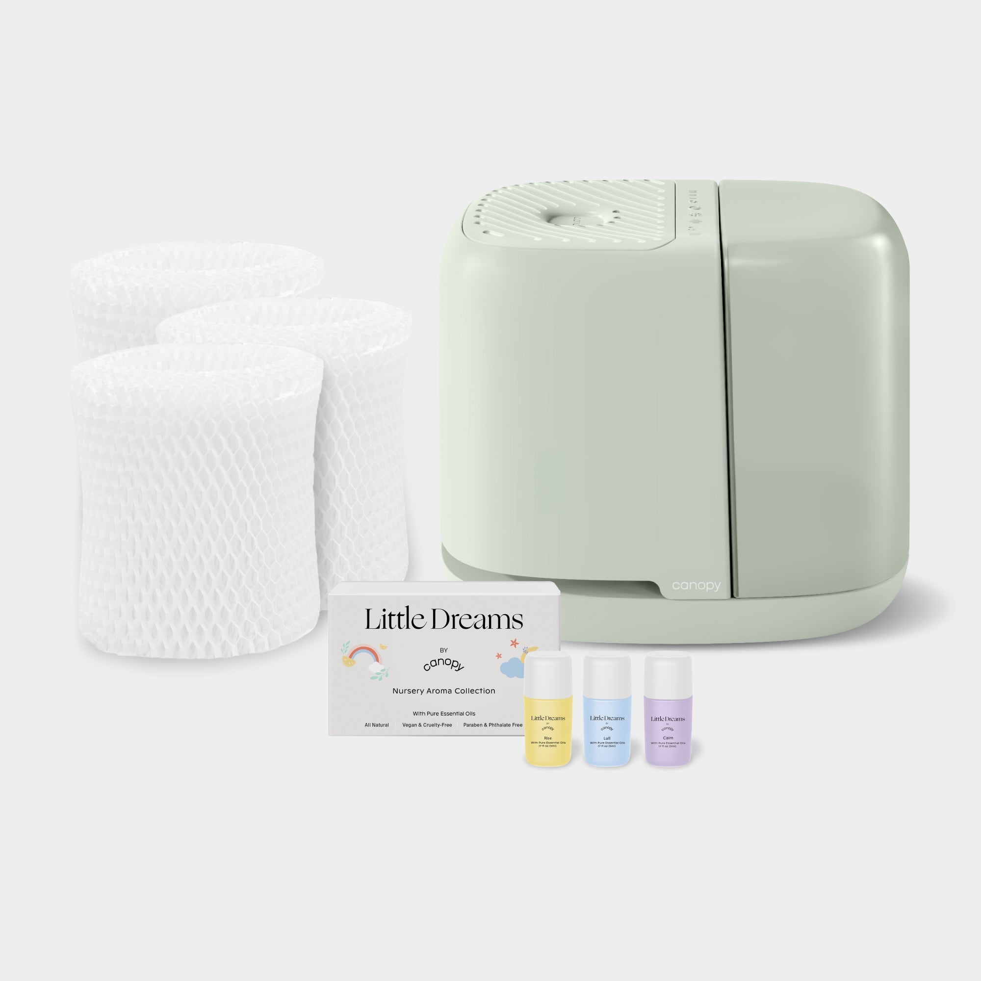 Best Nursery Humidifier Bundle 2.0 - Ultrasonic Cool Mist Humidifier for Baby Room with Essential Oil Diffuser & Night Light - Perfect for Nursery, Kids Bedroom & Home Office