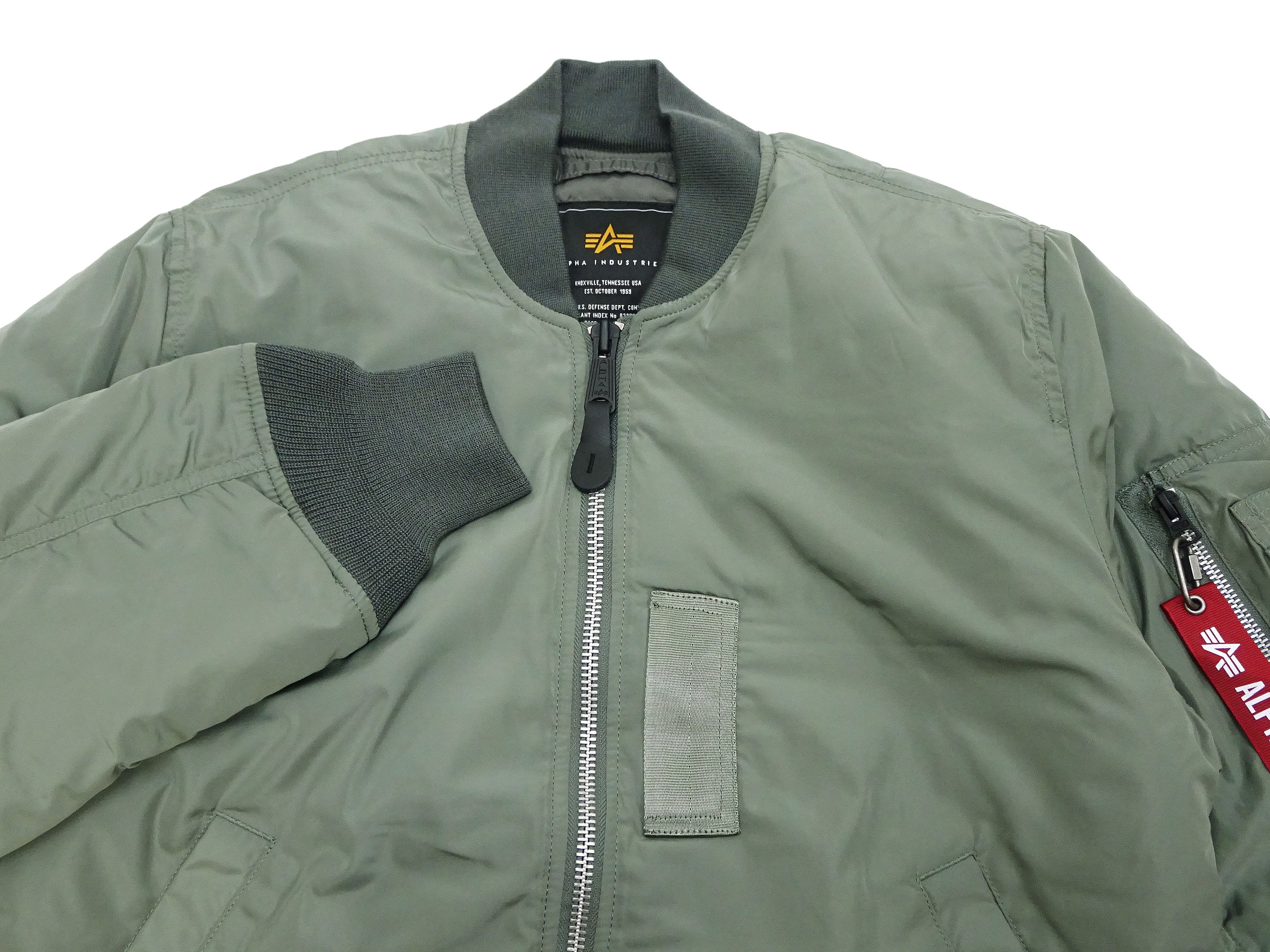 Alpha Industries Lightweight MA-1 Bomber Jacket for Men - Updated Vintage Gray Flight Jacket (TA0720-059) | Casual Wear, Street Style & Outdoor Adventures