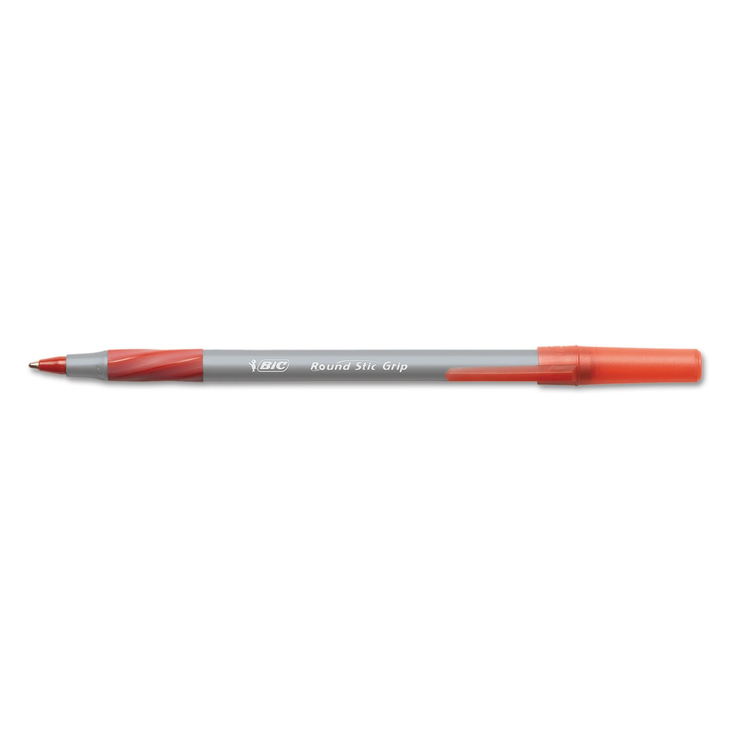 BIC America GSMG11RD Round Stic Grip Xtra Comfort Ballpoint Pens - 12 Pack, Medium Point, Red Ink - Perfect for Office, School & Everyday Writing Needs