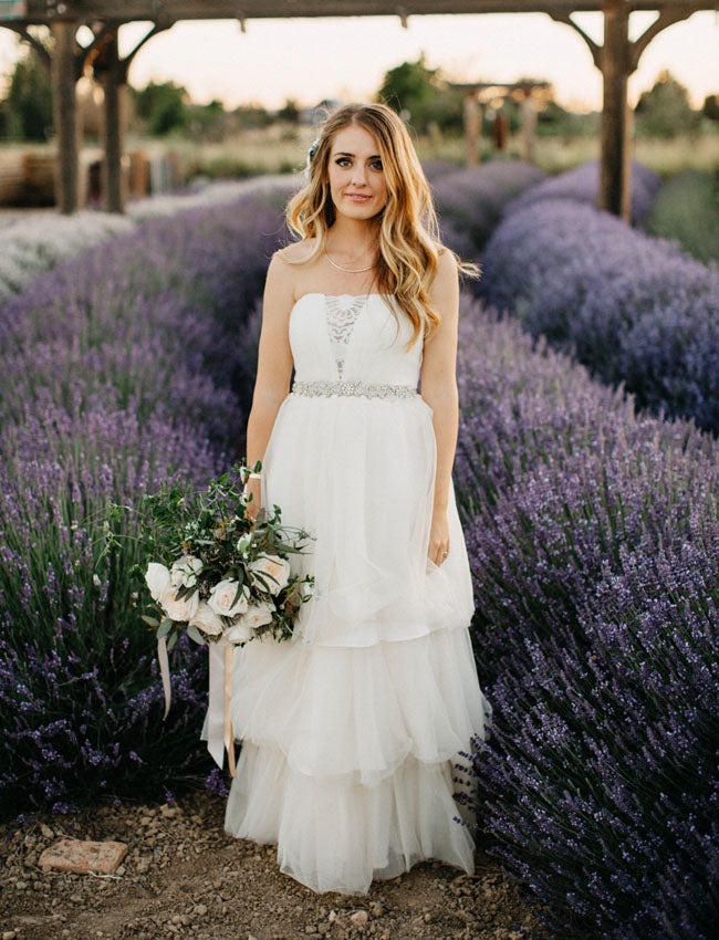 Badgley Mischka Faye Gown - Elegant Wedding Dress for Brides | Perfect for Beach Weddings, Formal Ceremonies & Special Occasions