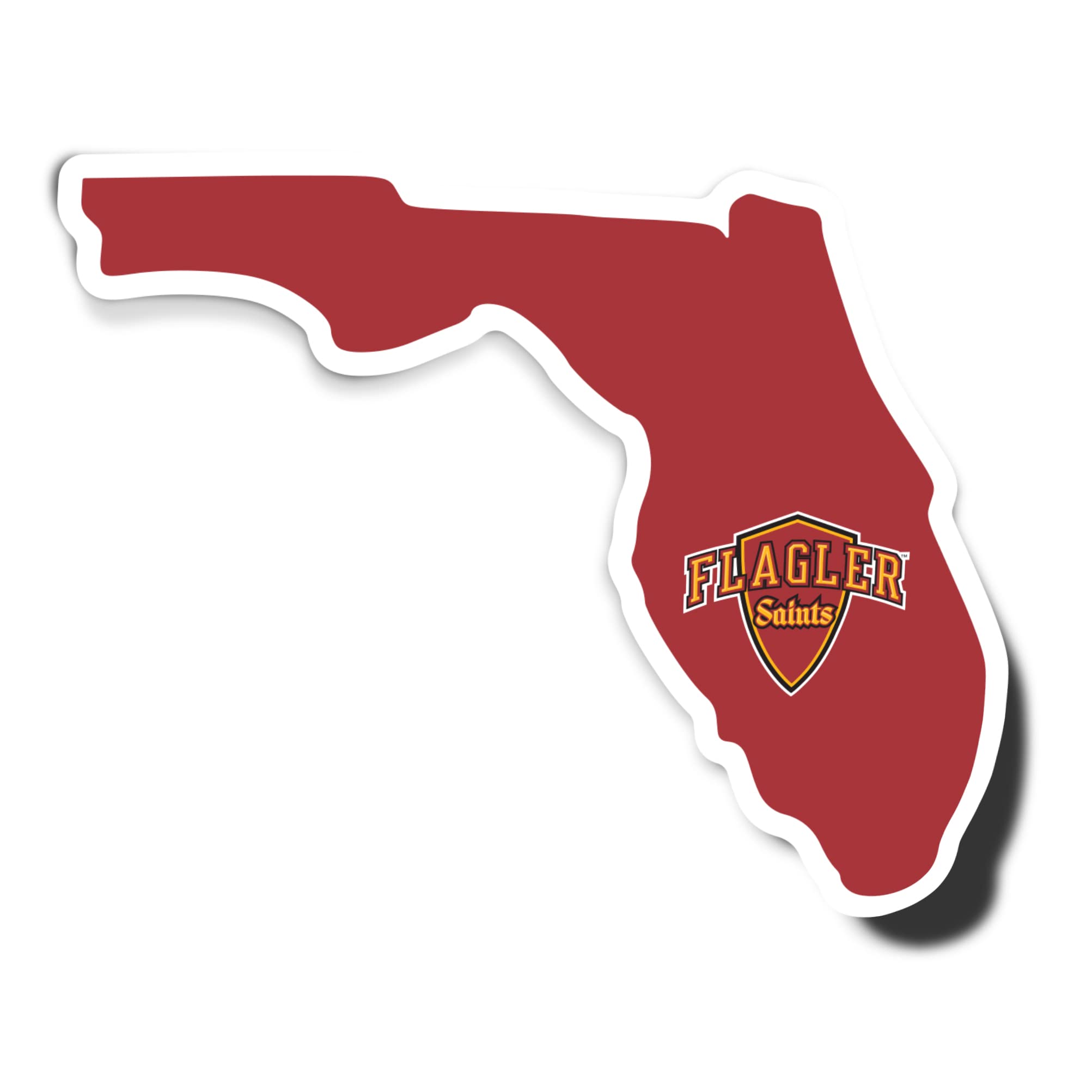 Desert Cactus Flagler College Sticker - Vinyl Decals for Laptop, Water Bottle, Car & Scrapbook - State Border Design - Perfect for School Spirit, Travel Memories & DIY Crafts