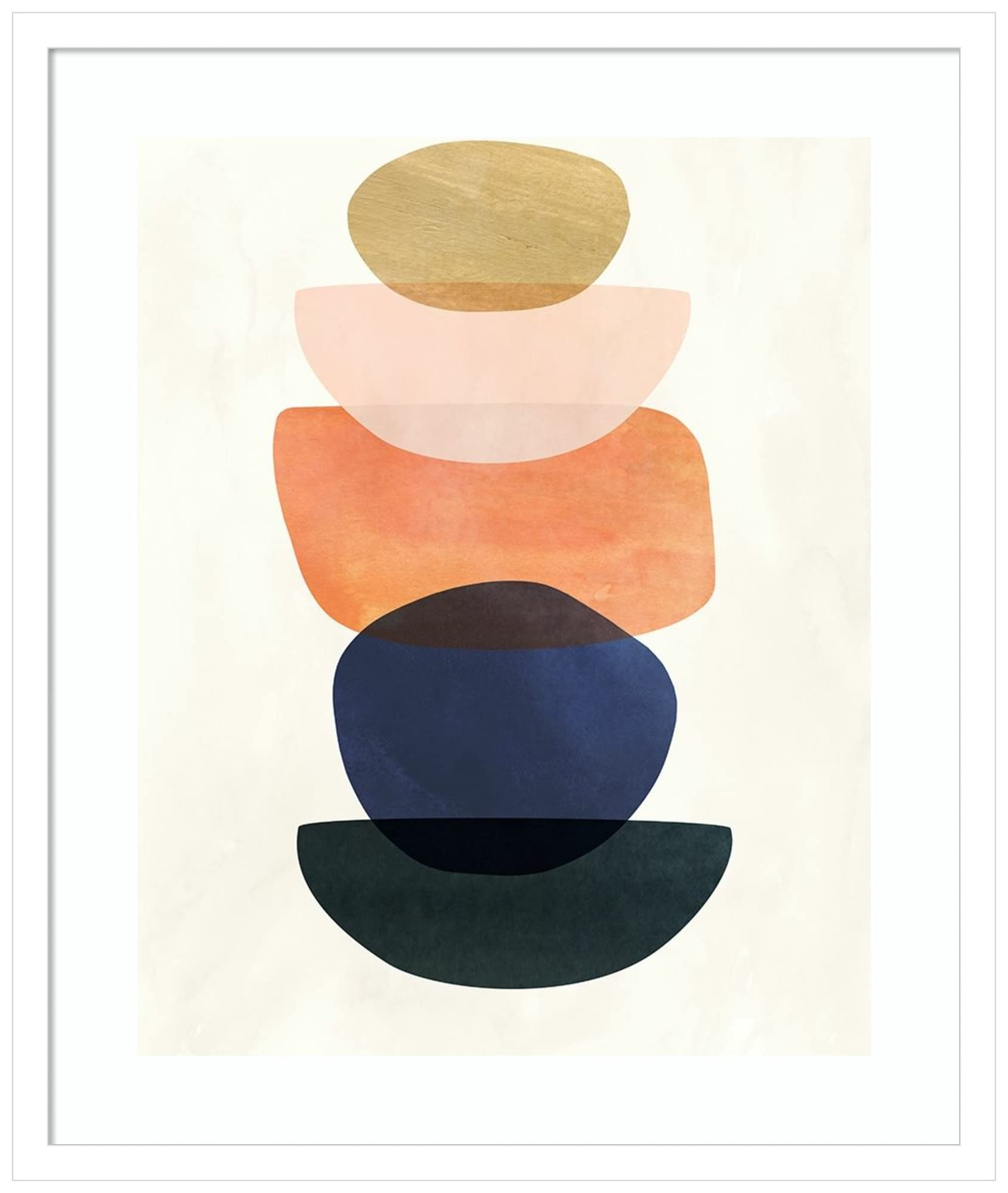 Amanti Art Wood Framed Wall Decor - Victoria Borges Mod Pods II Print 21x25 Inches, Svelte White Frame - Perfect for Living Room, Bedroom & Office Wall Art