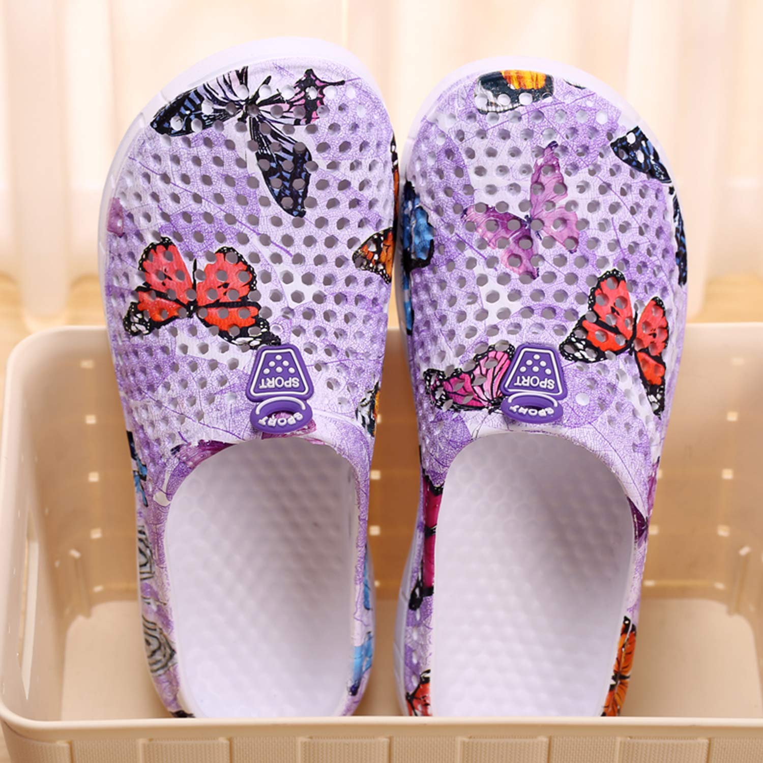 Women's Garden Clogs - Lightweight Breathable Mesh Quick-Drying Sandals | Slip-Resistant Water Shoes for Beach, Pool & Outdoor Activities (Purple, Size 39)