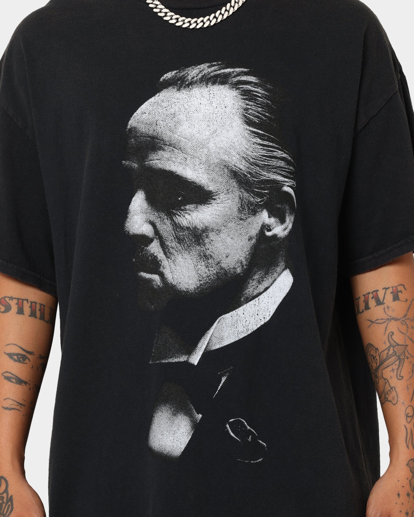 The Godfather Vintage T-Shirt - The Don Black Wash Retro Graphic Tee for Men & Women - Perfect for Movie Fans, Casual Wear & Vintage Style Outfits