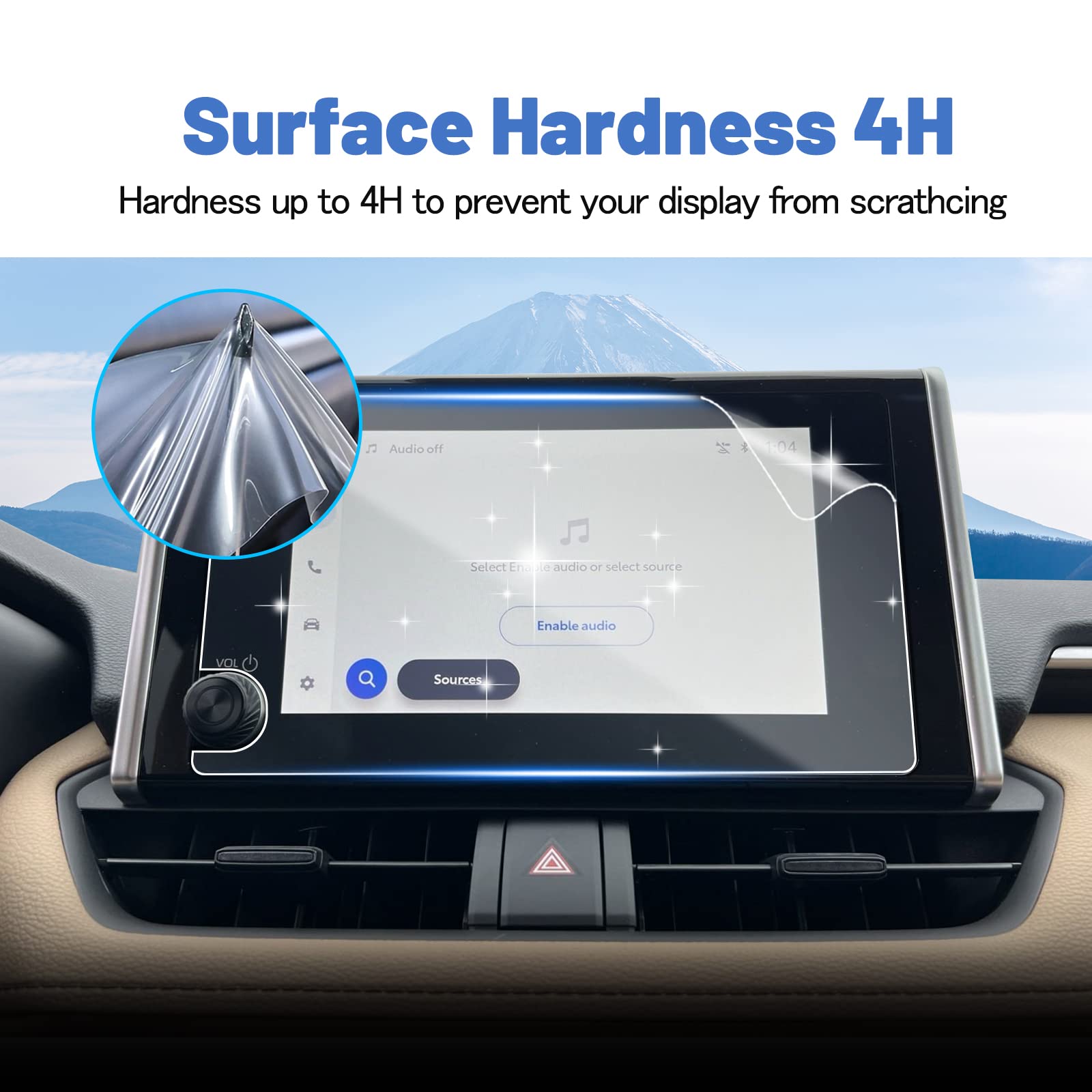 2023-2025 Toyota RAV4 8-inch HD Screen Protector | Compatible with RAV4 LE/XLE/XLE Premium/Adventure & Hybrid LE/SE/XLE/Woodland Edition | Anti-Scratch & Bubble-Free | Perfect for Navigation & Touchscreen Protection