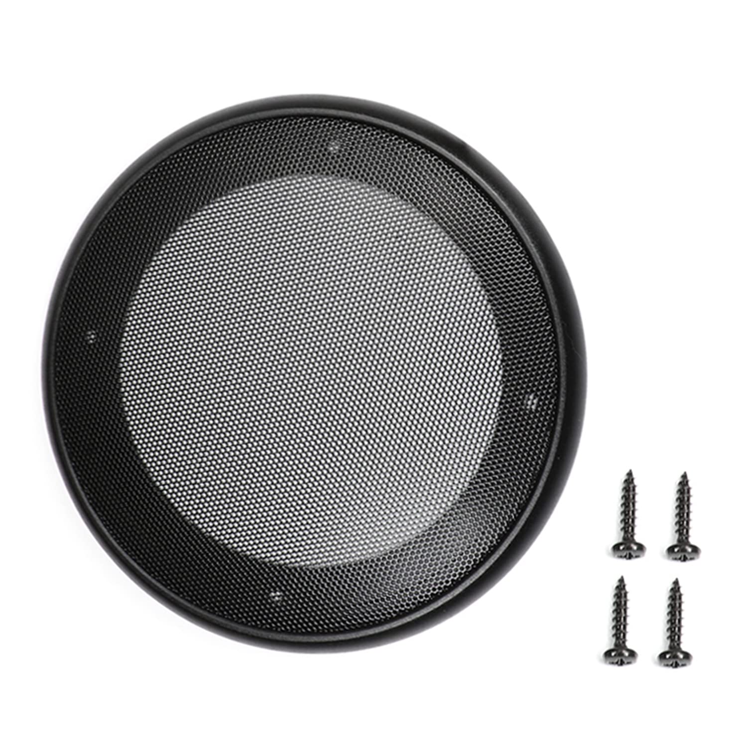 Fielect 5-Inch Speaker Grill Cover - Decorative Black Mesh Woofer Guard with 4 Screws for Audio Protection | Perfect for Home Theater, Car Audio & DIY Speaker Projects