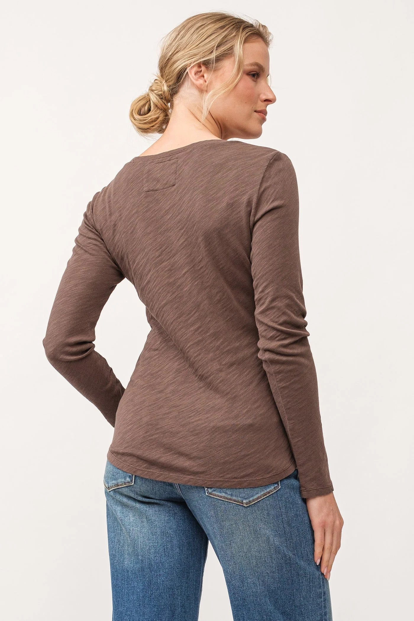 Alina Women's V Neck Long Sleeve T-Shirt - Soft Olive Green Casual Top for Everyday Wear | Perfect for Work, Date Night & Weekend Outfits