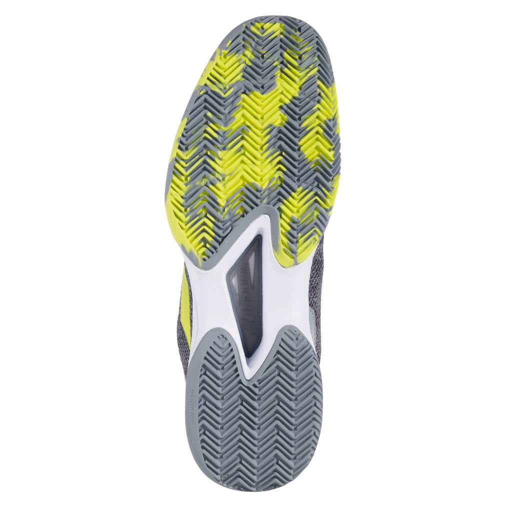Babolat Jet Tere Clay Men's Tennis Shoes - Grey & Yellow | Non-Slip Clay Court Performance | Perfect for Outdoor Tennis Matches & Training