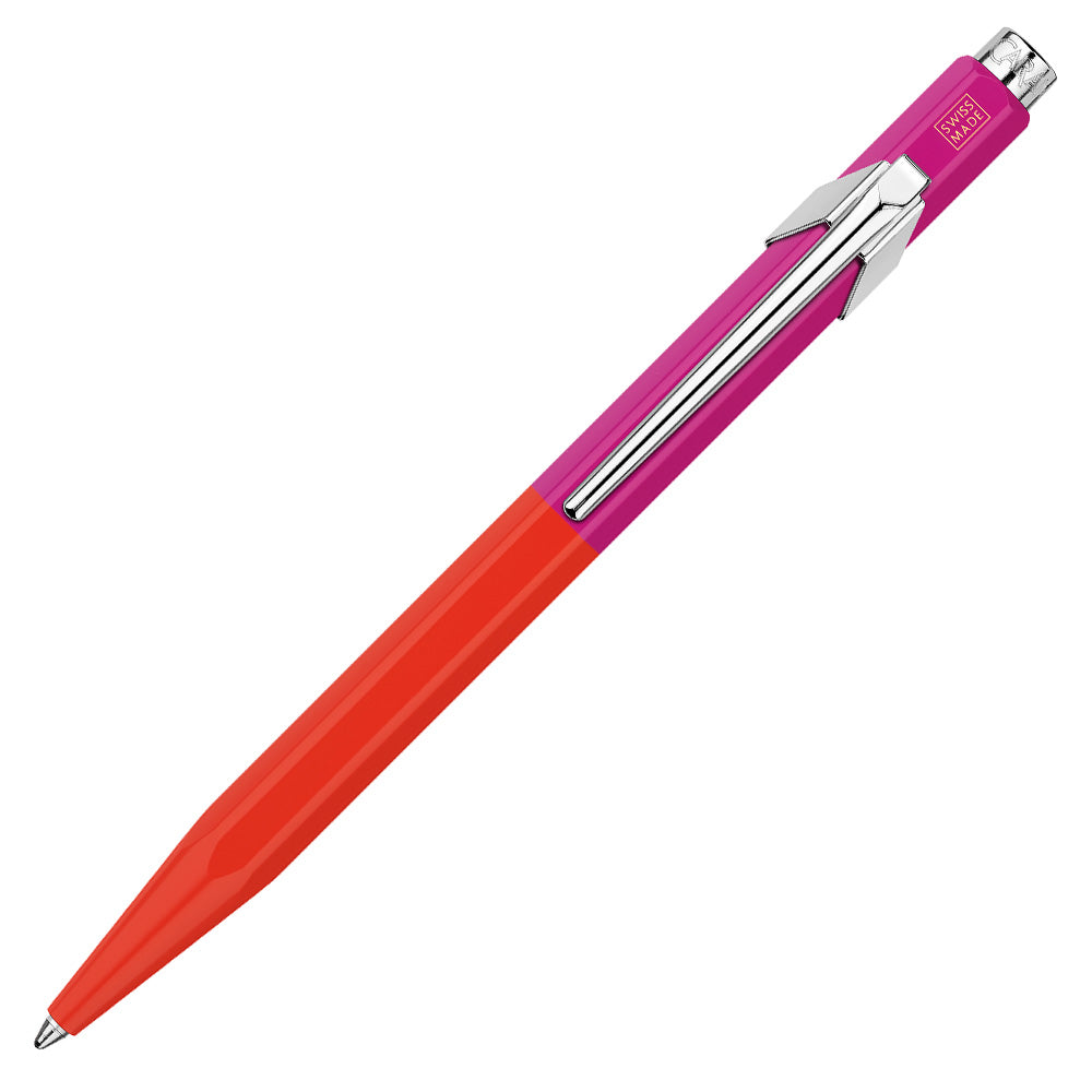 Caran d'Ache 849 Ballpoint Pen - Paul Smith Limited Edition in Warm Red & Melrose Pink | Premium Writing Instrument for Office, Gift & Collectors | Stylish Everyday Carry for Professionals & Students