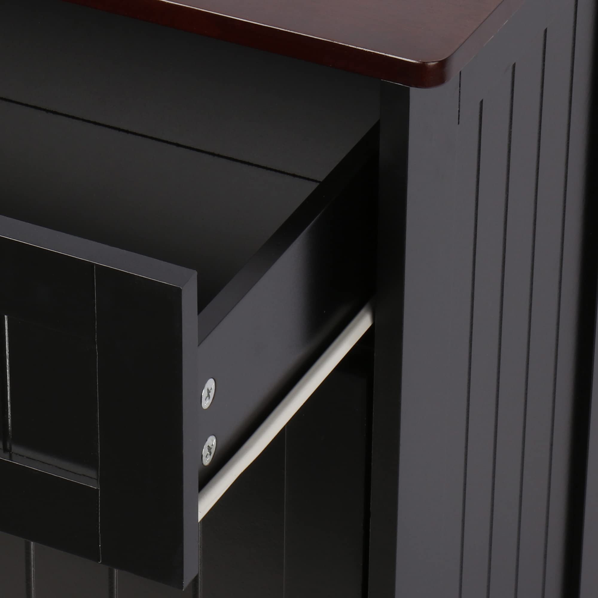 10 Gallon Tilt-Out Trash Cabinet - Free Standing Recycling Bin for Kitchen, Living Room & Dining Room | Farmhouse Style, Black | Perfect for Waste Disposal & Organization
