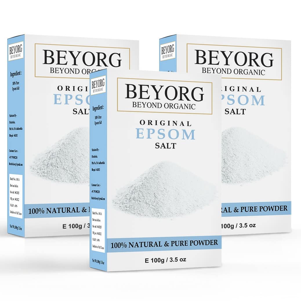 Natural Epsom Salt (Magnesium Sulfate - MgSO4) Crystals for Muscle Pain Relief, Foot Soak, Aches & Acne Treatment | Relaxing Bath, Post-Workout Recovery & Skincare Solution