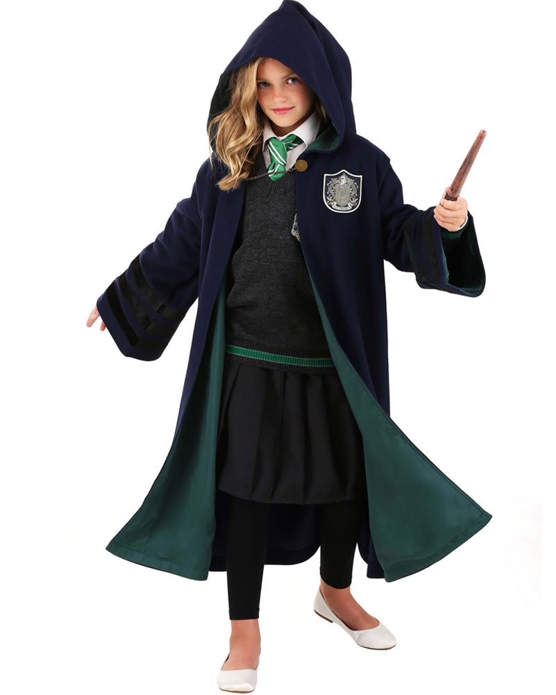 1920s Hogwarts Slytherin Kids Costume Robe - Official Harry Potter Outfit for Halloween, Cosplay & Themed Parties | Perfect for Book Week & Movie Nights